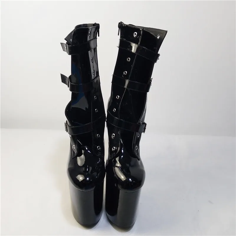 20cm high heels bridal wedding shoes evening stiletto heel 8in round toe boots high heel dress party ankle dance shoes