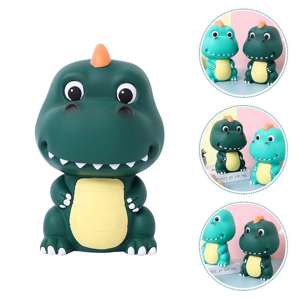 Dinosaur shaped piggy bank vinyl money box for cartoon animal savings coin holder desktop home decor for girls