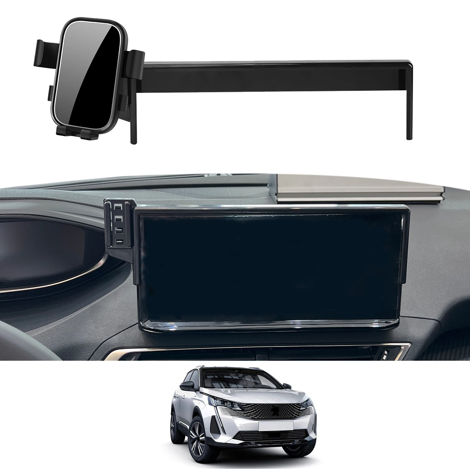 Car Mobile Phone Holder for Peugeot 3008-GPS Bracket Navigation Stand Auto Accessories