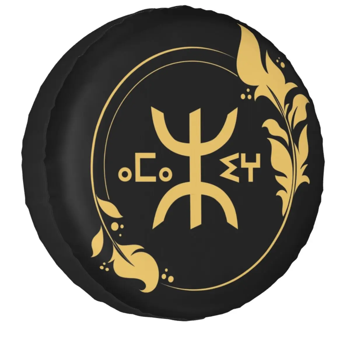 

Amazigh Pride Tifinagh Patriotic Kabyle Tire Cover 4WD 4x4 SUV Amazigh Spare Wheel Protector for Jeep Inch