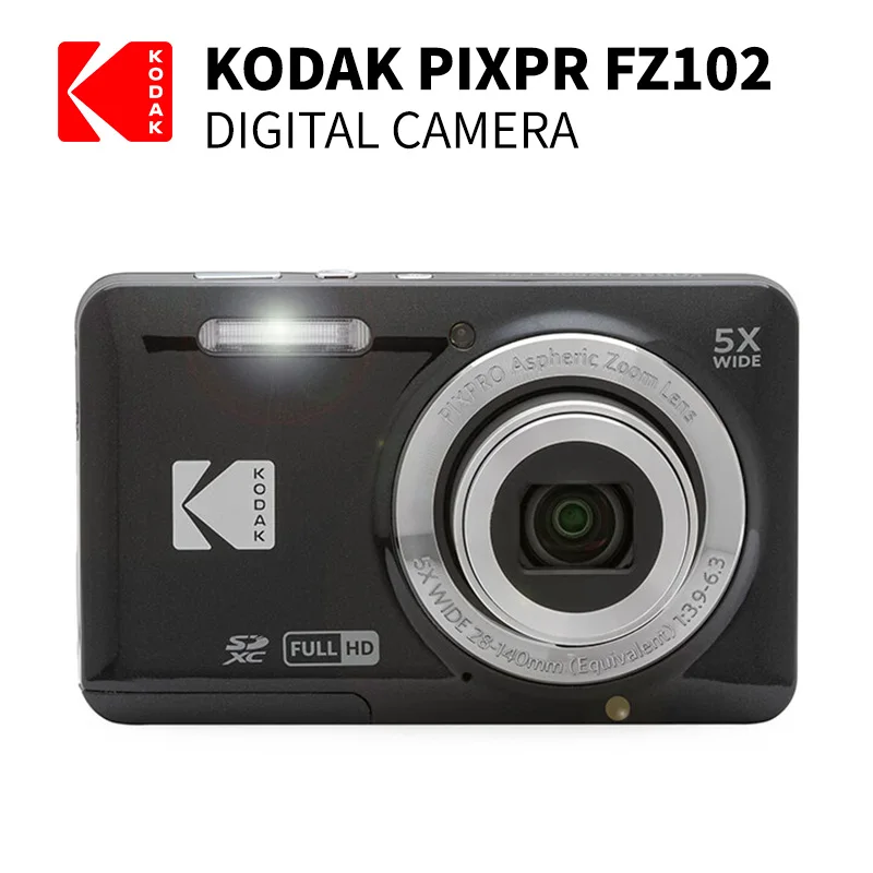 

KODAK PIXPRO FZ55-RD 16MP Digital Camera 5X Optical Zoom 28mm Wide Angle 1080P Full HD Video 2.7" LCD Vlogging Camera