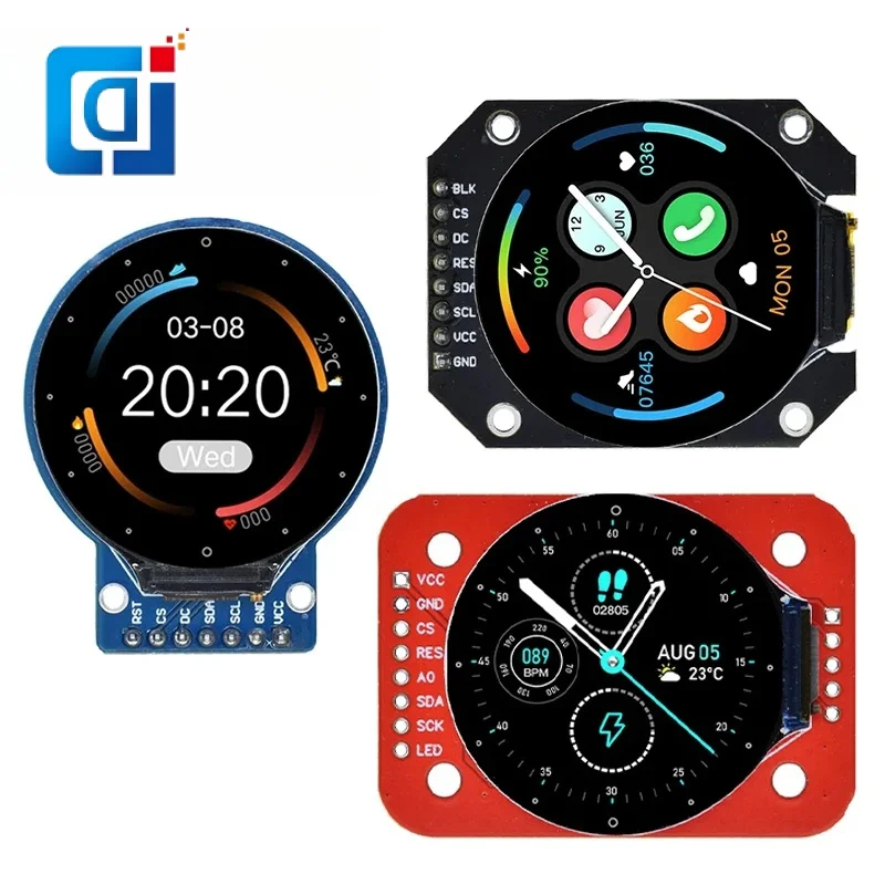 

JCD TFT Display 1.28 Inch TFT LCD Display Module Round RGB 240*240 GC9A01 Driver 4 Wire SPI Interface 240x240 PCB For Arduino