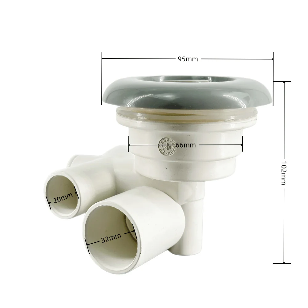 &Phi;95mm Cover Single Hole Adjustable Bathtub Spa Nozzle ABS Cover PVC Body Massage Bathtub Bubble Nozzle Hot Tub Water Jet
