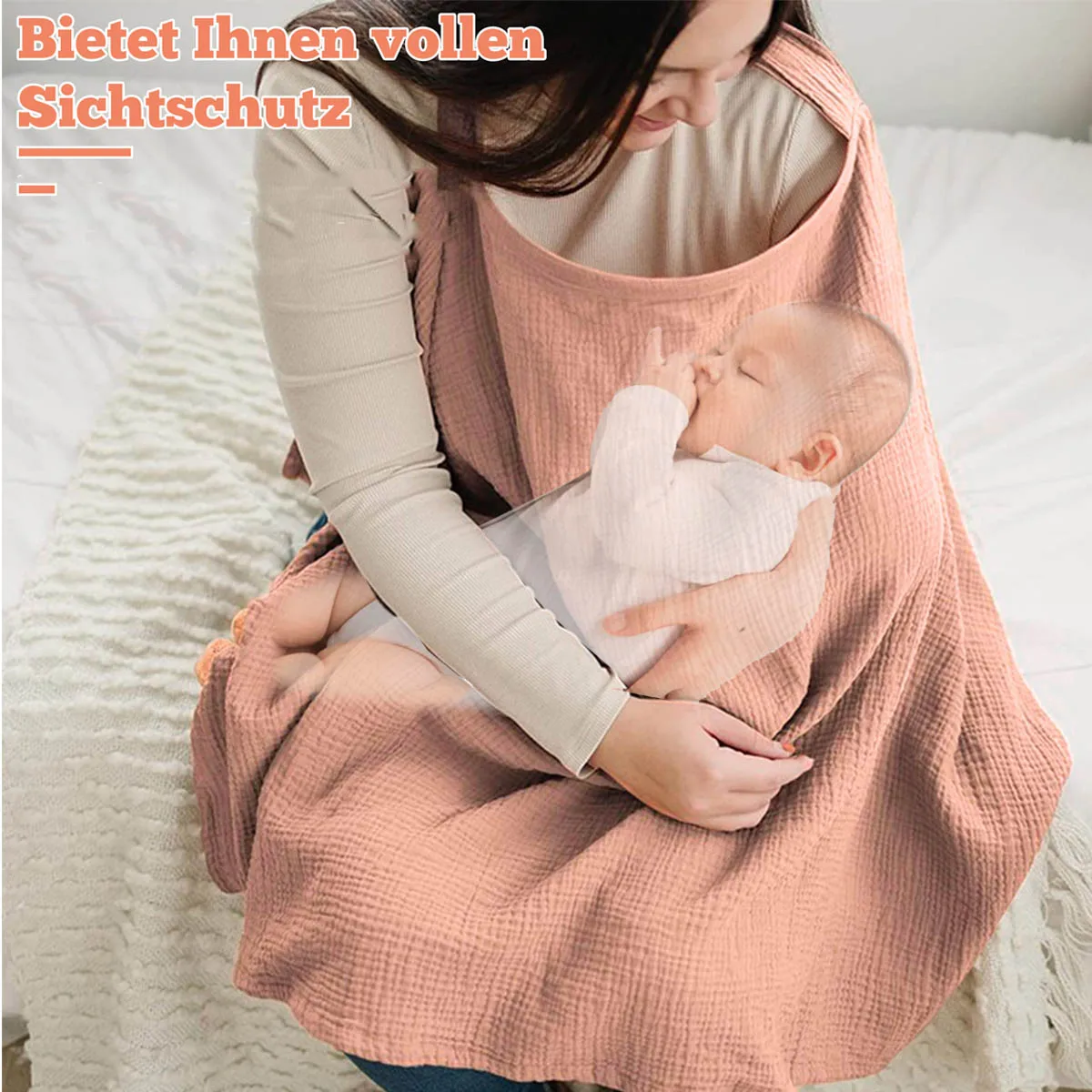 Mother Outing Breastfeeding Cover Cotton Solid Color Baby Feeding Nursing Shawl Adjustable Privacy Apron Baby stroller quilt
