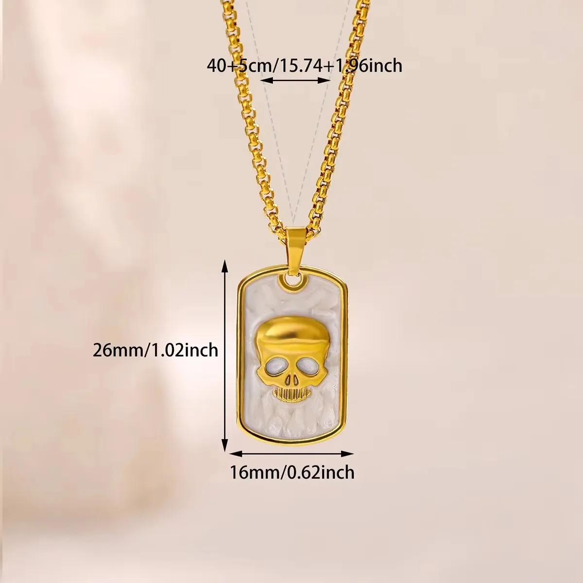 Evil Eye Pendant Necklace for Women Gold Stainless Steel