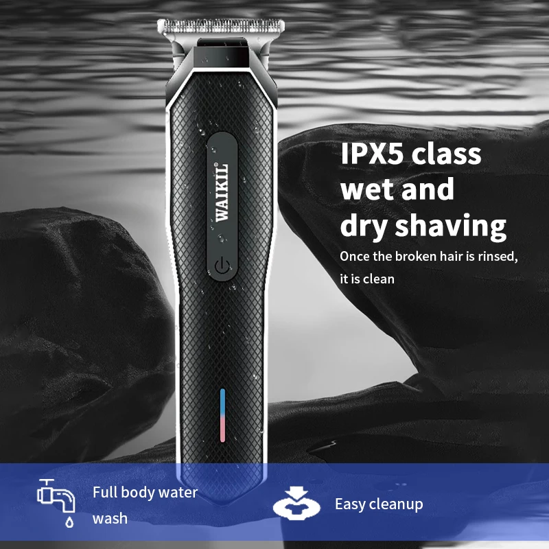 WAIKIL professional men's hair clippers High power hair trimmer USB charging cordless Barber Beard trimmer hair cutting machine 4