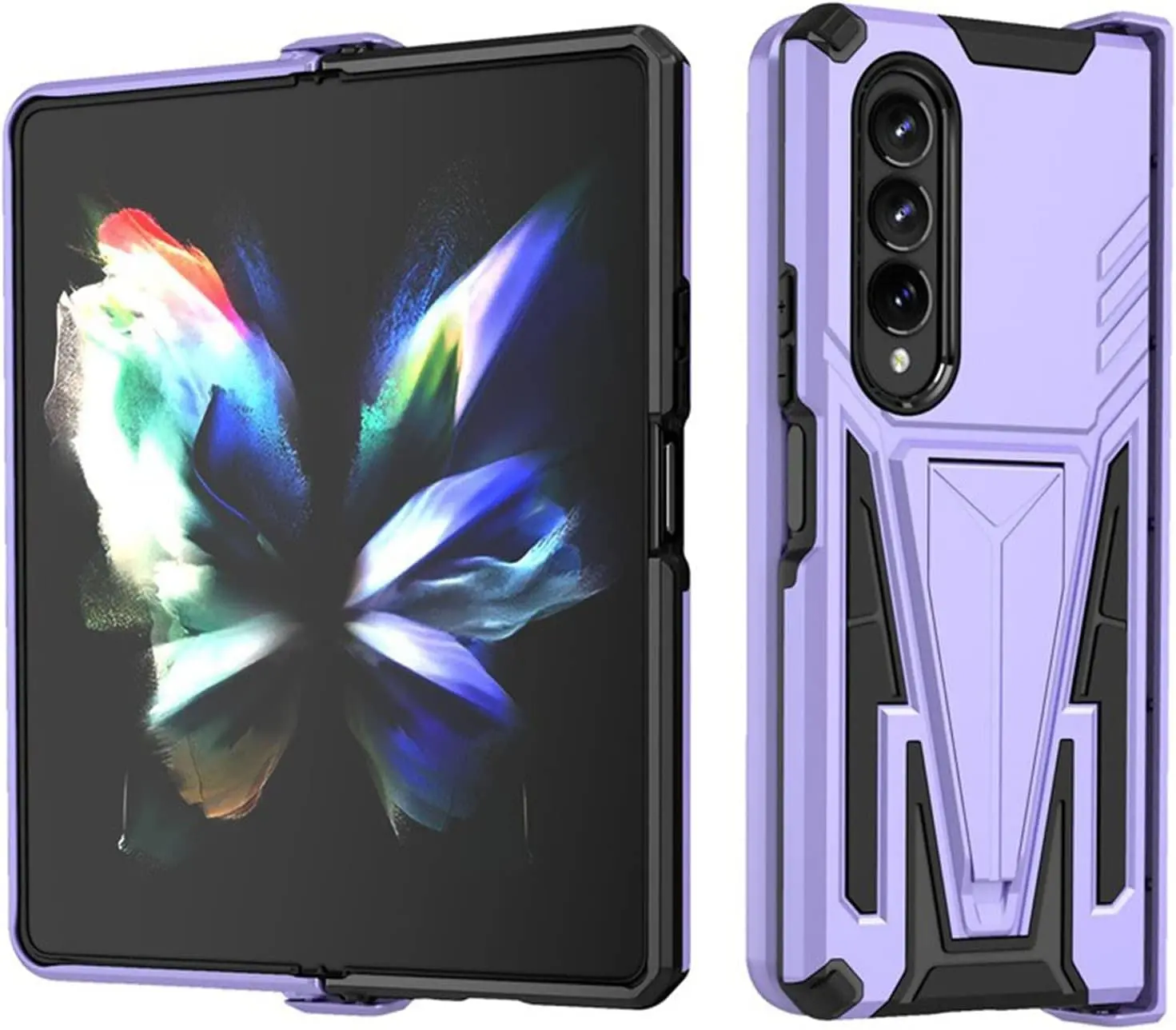 

Чехол для Samsung Galaxy Z Fold 4/3 защитный чехол военного класса с магнитной подставкой для автомобиля противоударный чехол для тяжелых условий эксплуатации