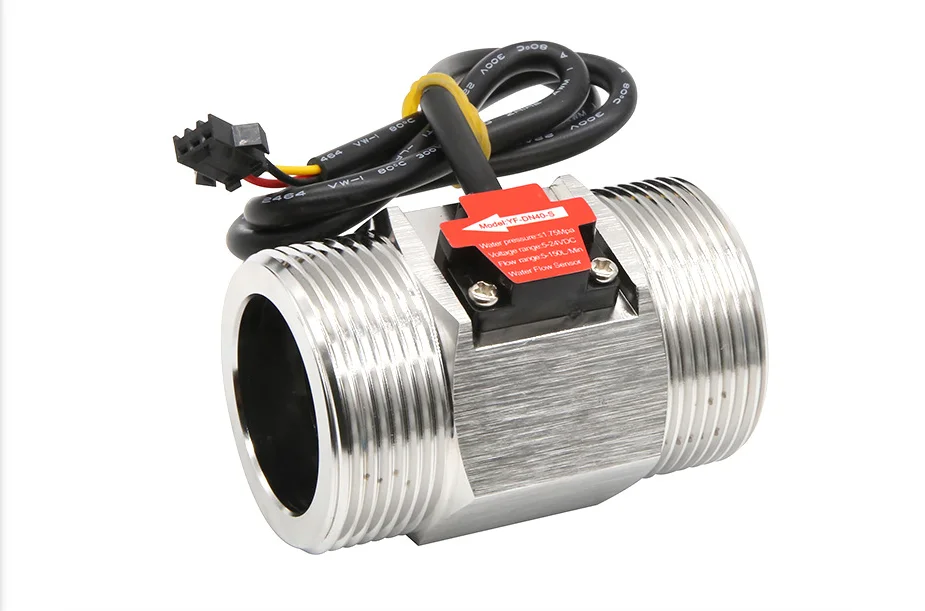 Sensore Flusso Acqua YF-B10 Hall Effect - Misuratore Portata 2-50L/min DC 24V Con Filettatura G1