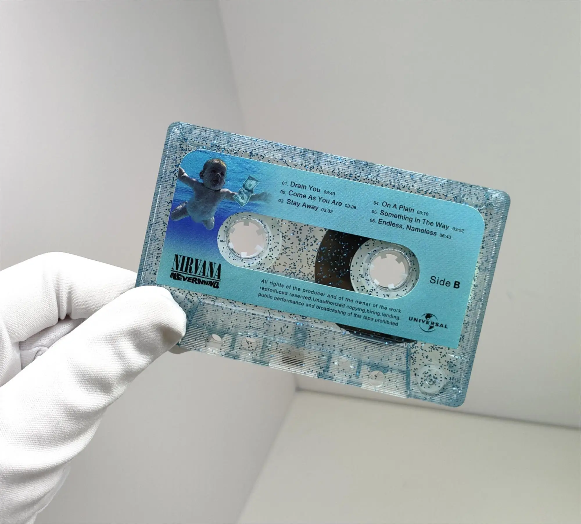 록 밴드 커트 도널드 코베인 뮤직 테이프, Nevmind 앨범, 금속 CD 카세트, 코스프레 녹음기 워크맨 사운드트랙 박스, 파티 음악