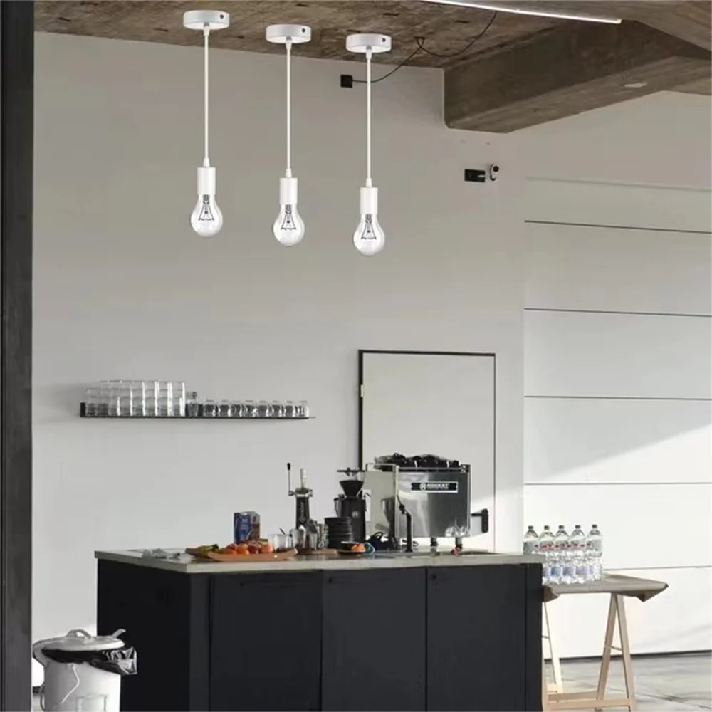 Lamp Holder Pendant Lights Pendant Lamp Vintage Pendant Lights Rope Pendant Lamp 3M Led Base Pendant Lights E26 E27 Lamp Holder Socket 110V 220V Lamp E27 Base for DIY Retro Hanging Accessories