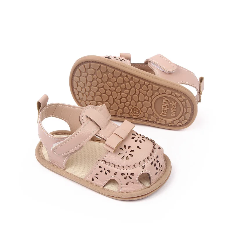 Infant Baby Girls Sandals Toddler Summer Shoes Newborn Bebes Soft Rubber Sole Footwear for 1 Year Items Cute Bows Sandalen Gifts