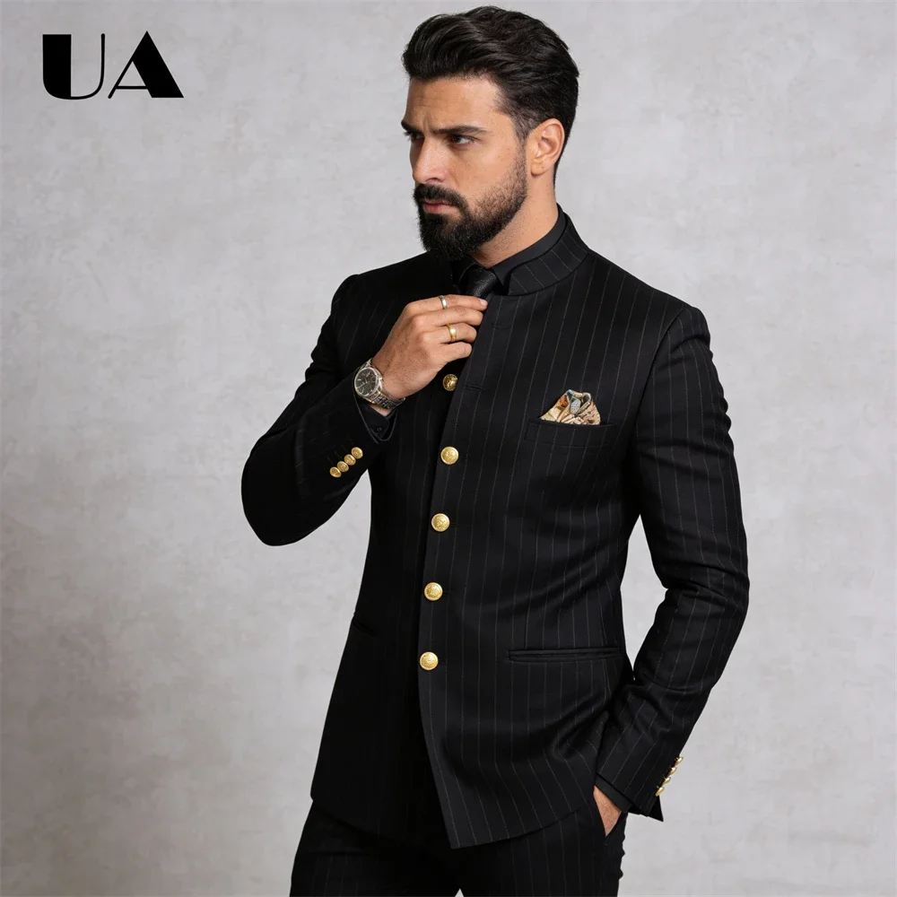 Ensemble de costume 2 pièces pour homme Stripe