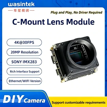 Modulo Telecamera WIFI Ethernet 20MP IMX283 con Montatura C e Sensore da 1 Pollice per Visione di Precisione per Ispezioni (Non Telecamera di Sorveglianza)