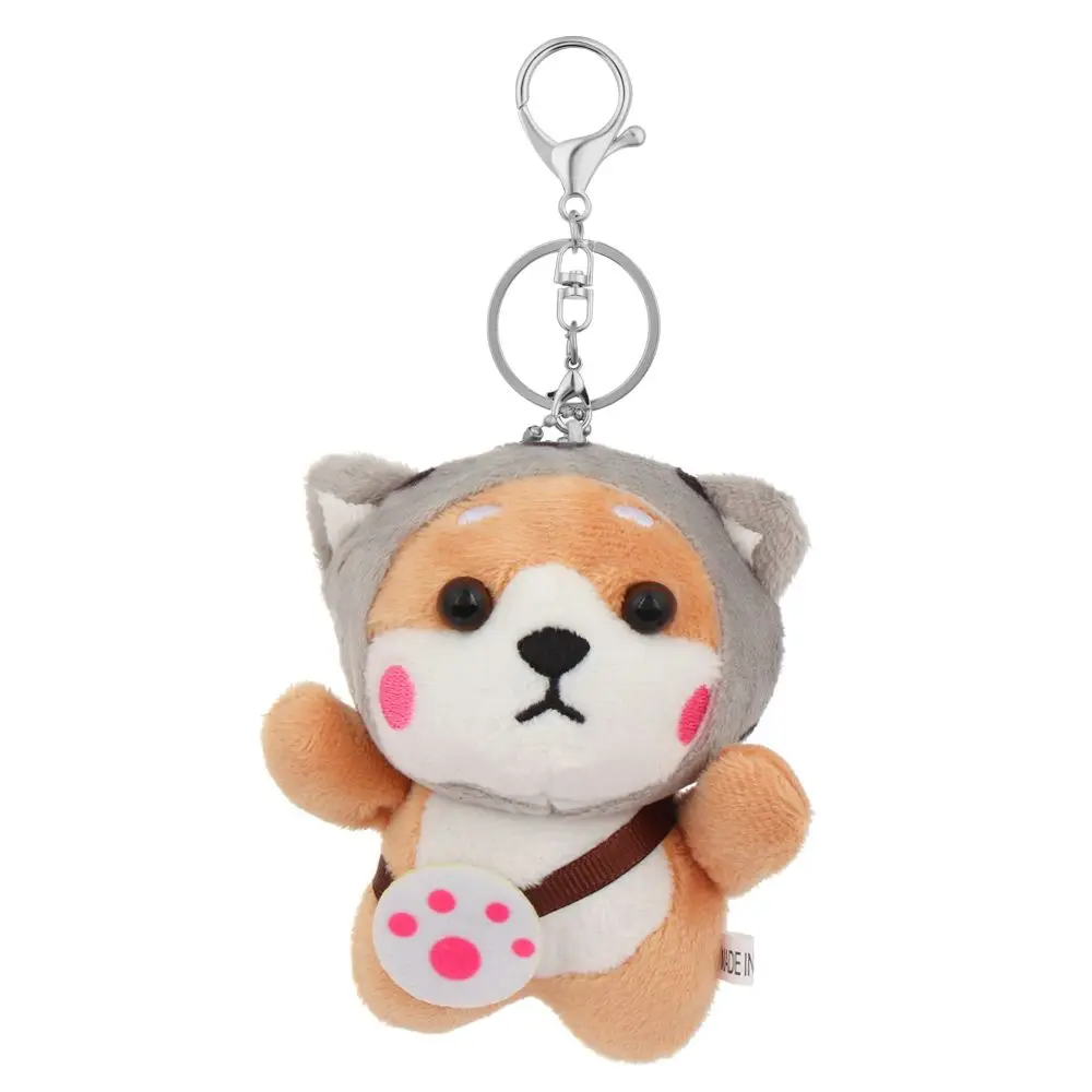 Cute Backpack Shiba Inu Toys Keyring Plush Doll Corgi Key Chain