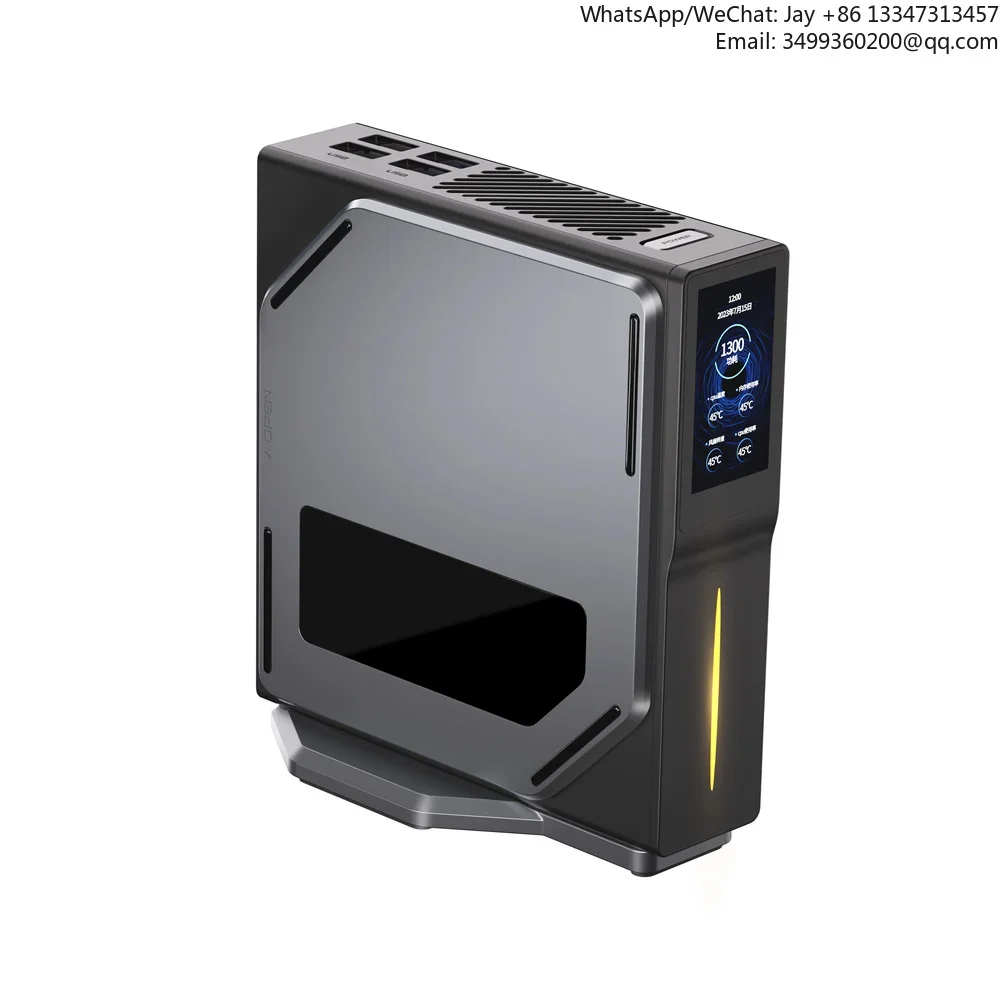 개인 맞춤형 LCD 디스플레이 S1Mini PC 듀얼 LAN 마그네틱 커버 16GB DDR4 512GB SSD N100 N150 윈도우 11 미니 PC