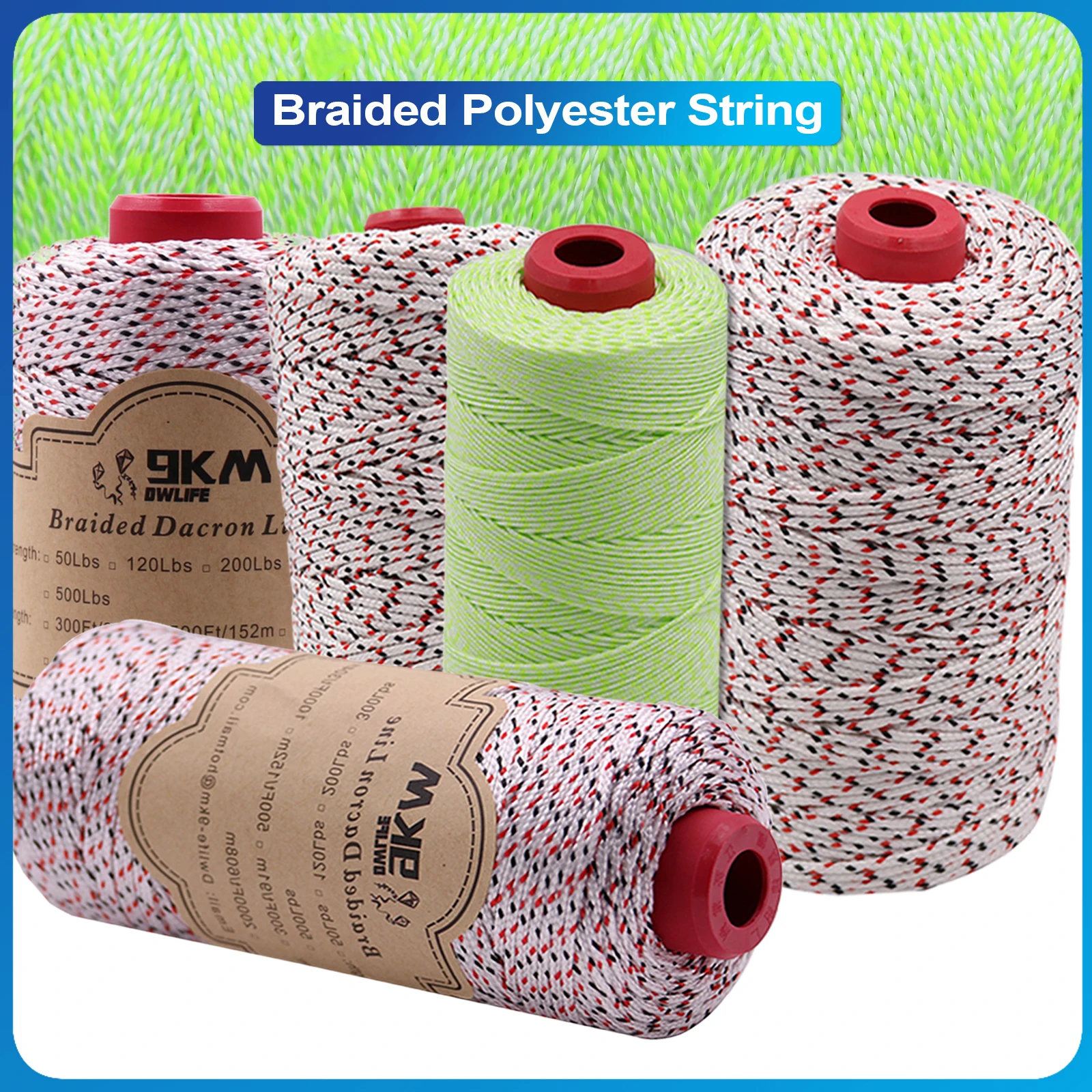 50500lb Dacron Kite String Braided Polyester Thread Mason Line