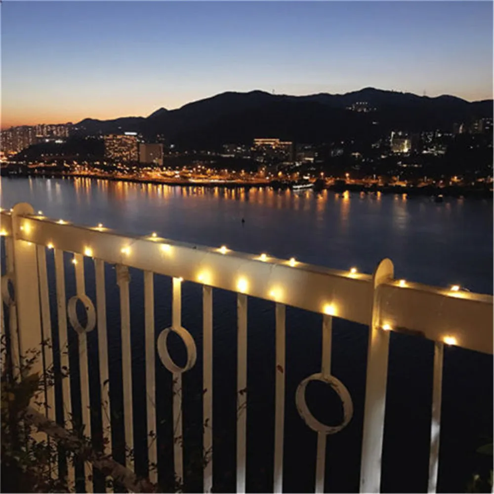 LED Solar Copper Fairy Lights Lamp Outdoor  12M 22M LEDs String Waterproof Holiday Party Garland Solar Garden Christmas Lights solar hanging lanterns