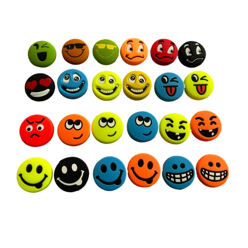 50Pcs Multiple Emoticon Silicone Tennis Racket Shock Absorbers 50 Pcs Tennis Damper Dampener Shock Antivibrador Dampening
