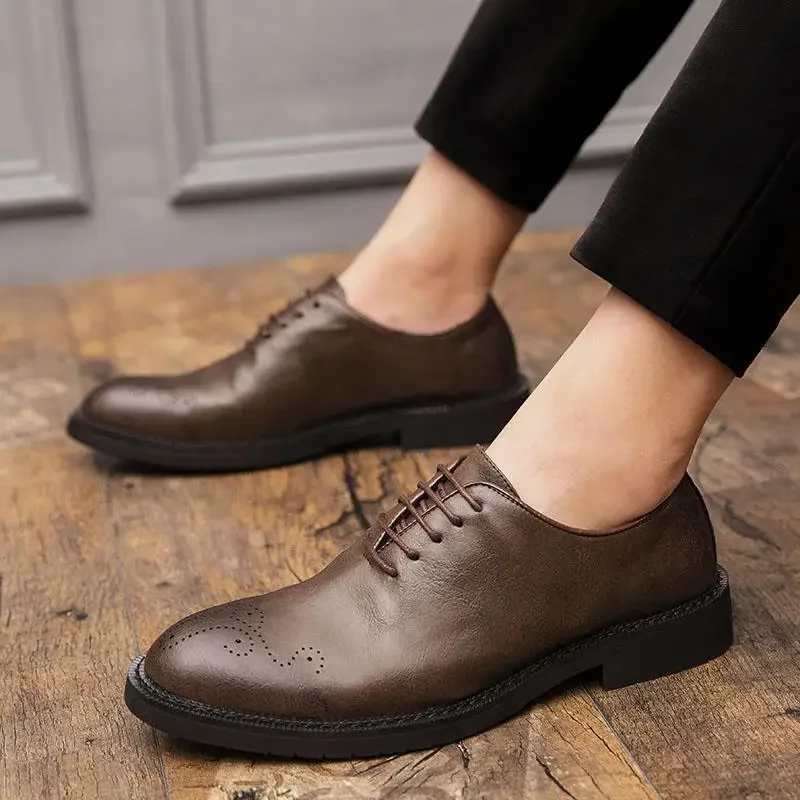 

Men's Shoes Party Casual Italian Dress Shoes Leisure Work Work British Casual Leather Shoes Men