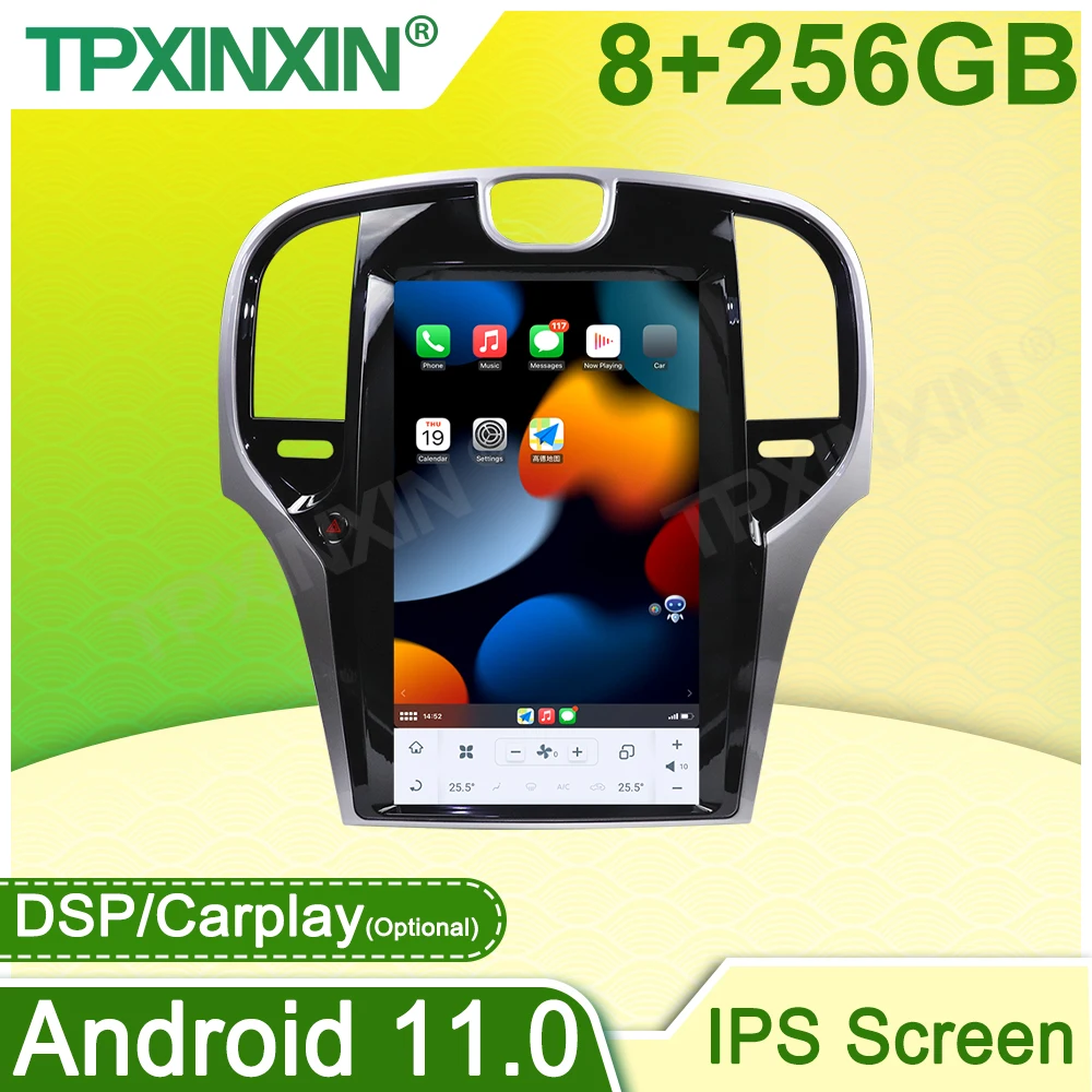 

Android 11,0 13,3 ''для Chrysler 300C 2013-2019 автомобильный радиоприемник с сенсорным экраном Тесла GPS-навигация в стиле Тесла Автомобильный мультимедийный DVD-плеер