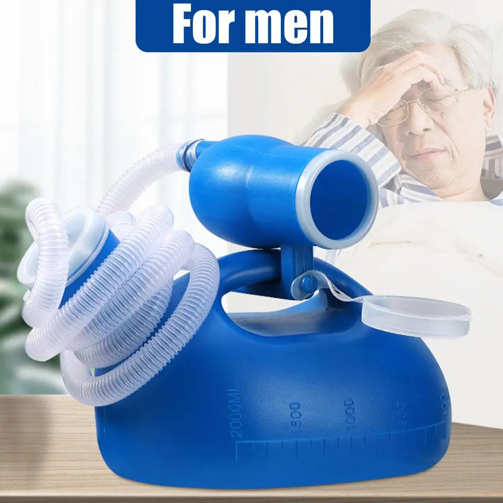 

2000ML Men Reusable Pee Jug Male Urine Bottle Tube with Lid Portable Thicken Men's Potty 2000m l for Hospital Camping Car T E7F4