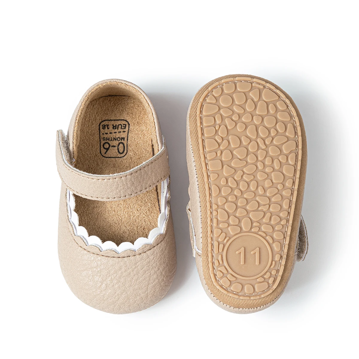 Meckior Baby Jungen Mädchen Schuhe Säugling Leder Gummi Sohle Anti-rutsch Kleinkind Erste Wanderer Krippe Schuhe Neugeborenen Mädchen Prinzessin – Detail 6