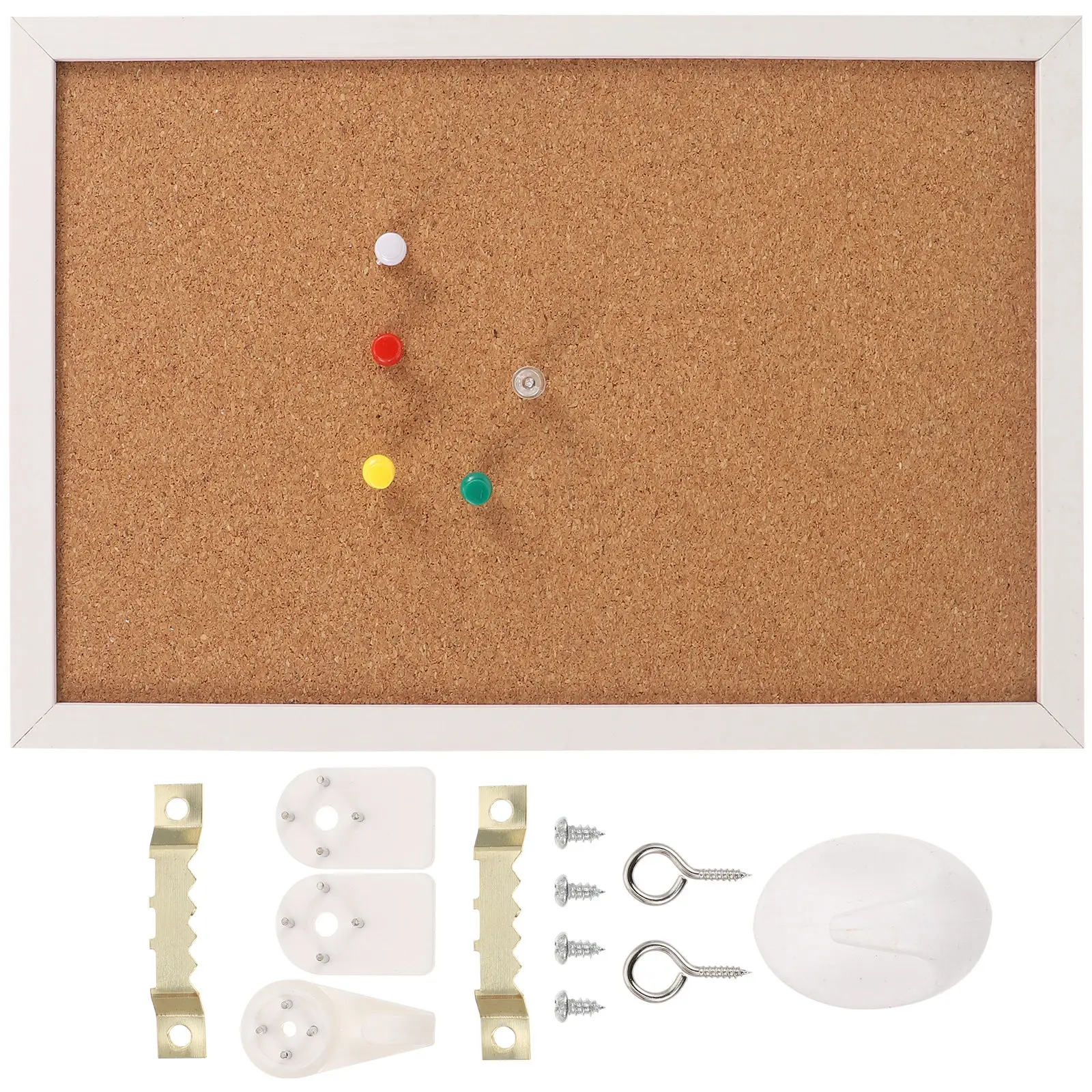1Pcs 프레임 코르크 보드 게시판 카키색 30x30cm 홈 오피스 학교 효율적인 조직을 위한 벽 코르크보드