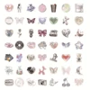 10/30/63pcs Ins Style Shiny Silver Pink Stickers Aesthetic Graffiti Decoration DIY Skateboard Phone Fridge Bike Cute Decals Toys 5