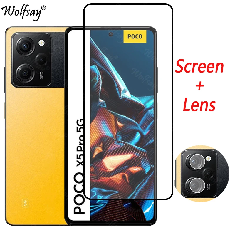

Закаленное стекло с полным покрытием для Xiaomi Poco X5 Pro 5G, защита экрана Poco X5 X4 M4 Pro, зеркальное стекло для фотокамеры Poco X5 Pro, зеркальное стекло