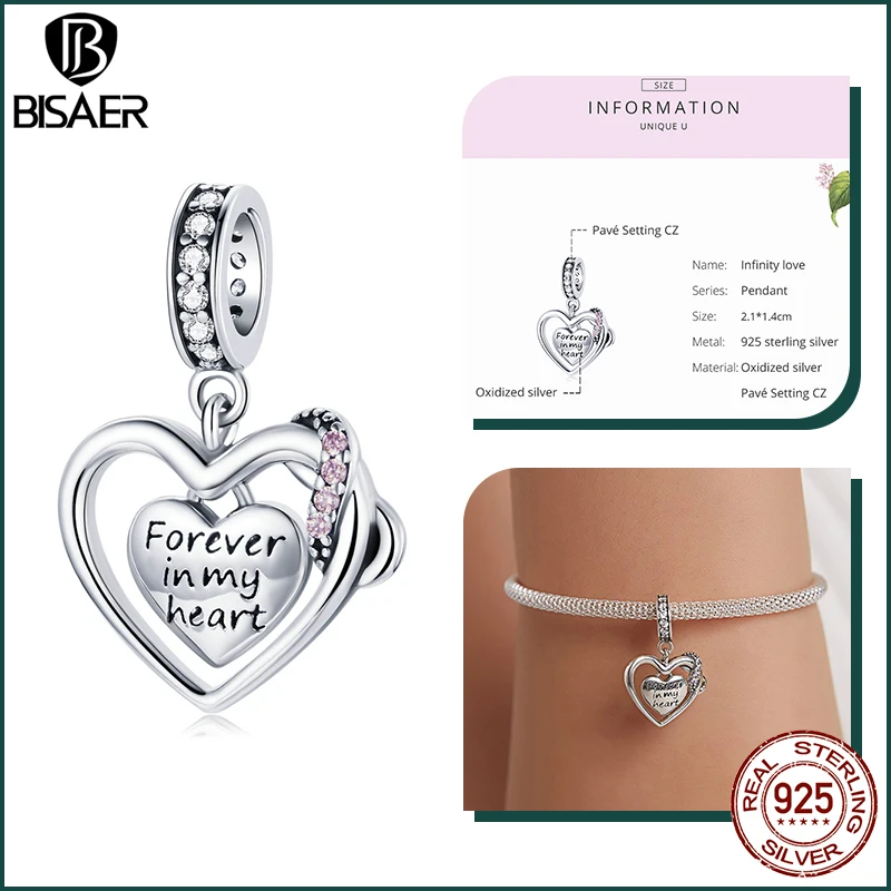 HOOHWE Collana con ciondolo a forma di padre e figlie, in argento Sterling 925, con ciondolo a forma di cuore, idea regalo per donne e ragazze del padre, Argento sterling