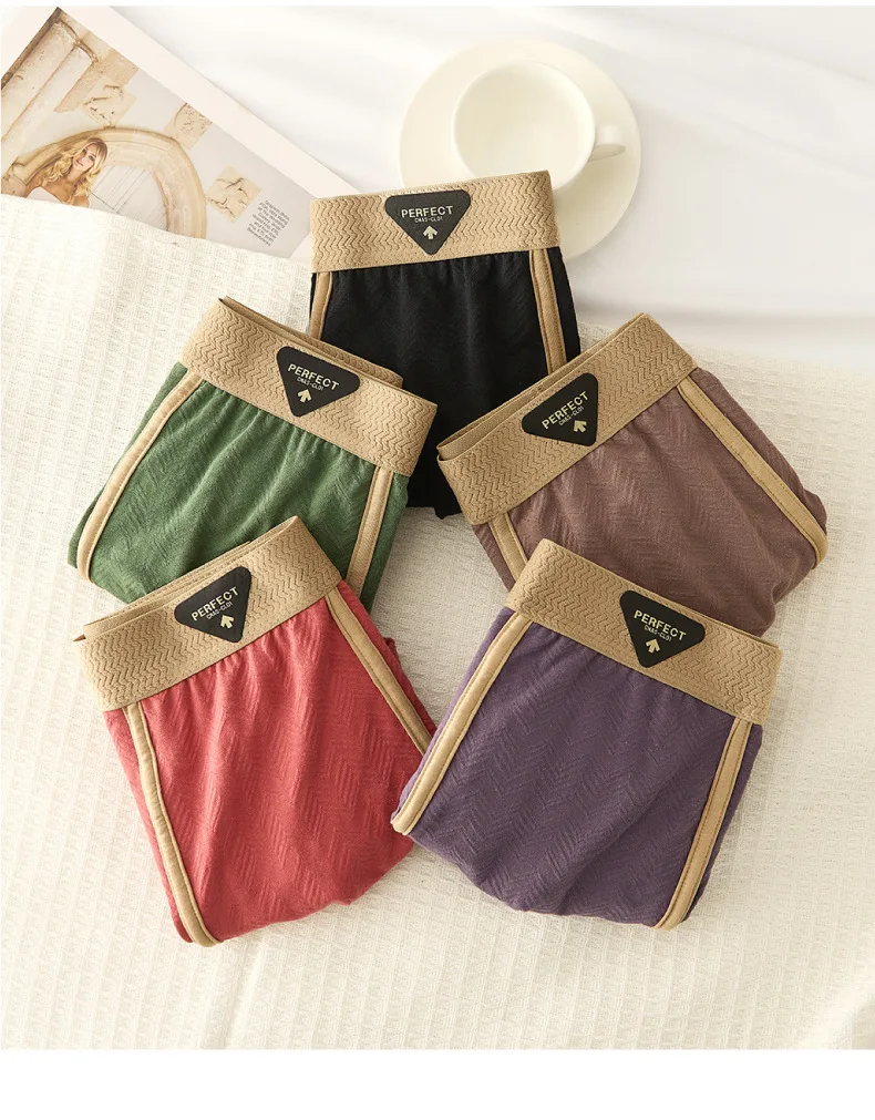 3PC 100% Cotton Men's Underwear Autumn Winter New 10A Antibacterial BoxerShorts Loose Comfortable Men's Quadrangle Underpants S869db4458a584f6cbaaea30153cb278ce