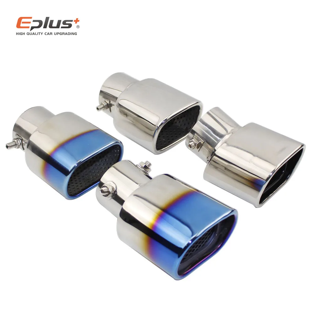 Car Exhaust Tail Pipe Universal Stainless Steel Exhaust System Outlet Nozzle End ID 60MM Oval