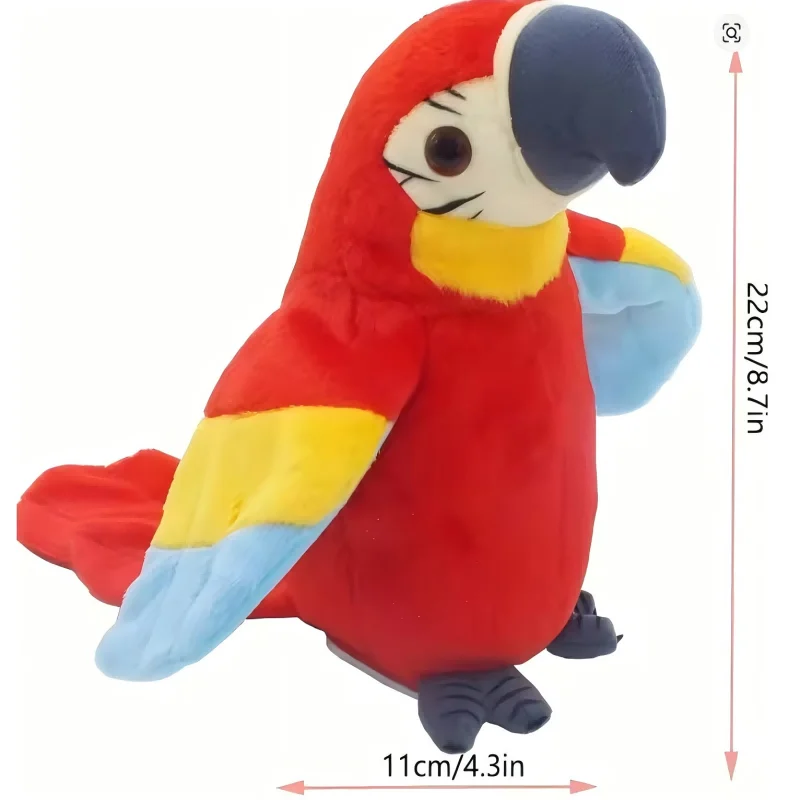Sprekende papegaai pluche speelgoed interactieve knuffel kind_voghion.com