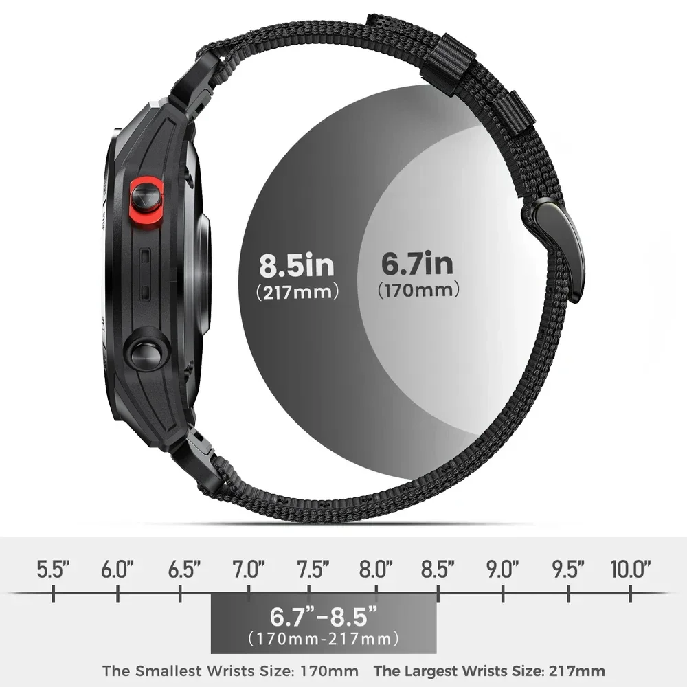 QuickFit Braided Outdoor Nylon Watchband - Durable Strap