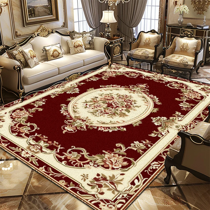 Luxury European Big Size Carpet Living Room Decoration Home Rug Non-slip Lounge Cloakroom Bedroom Rugs Comfortable Soft Door Mat 4