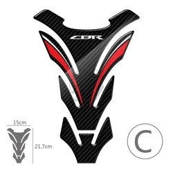 Carbon - Look 3D Motorcycle Tank Pad Protector (C)