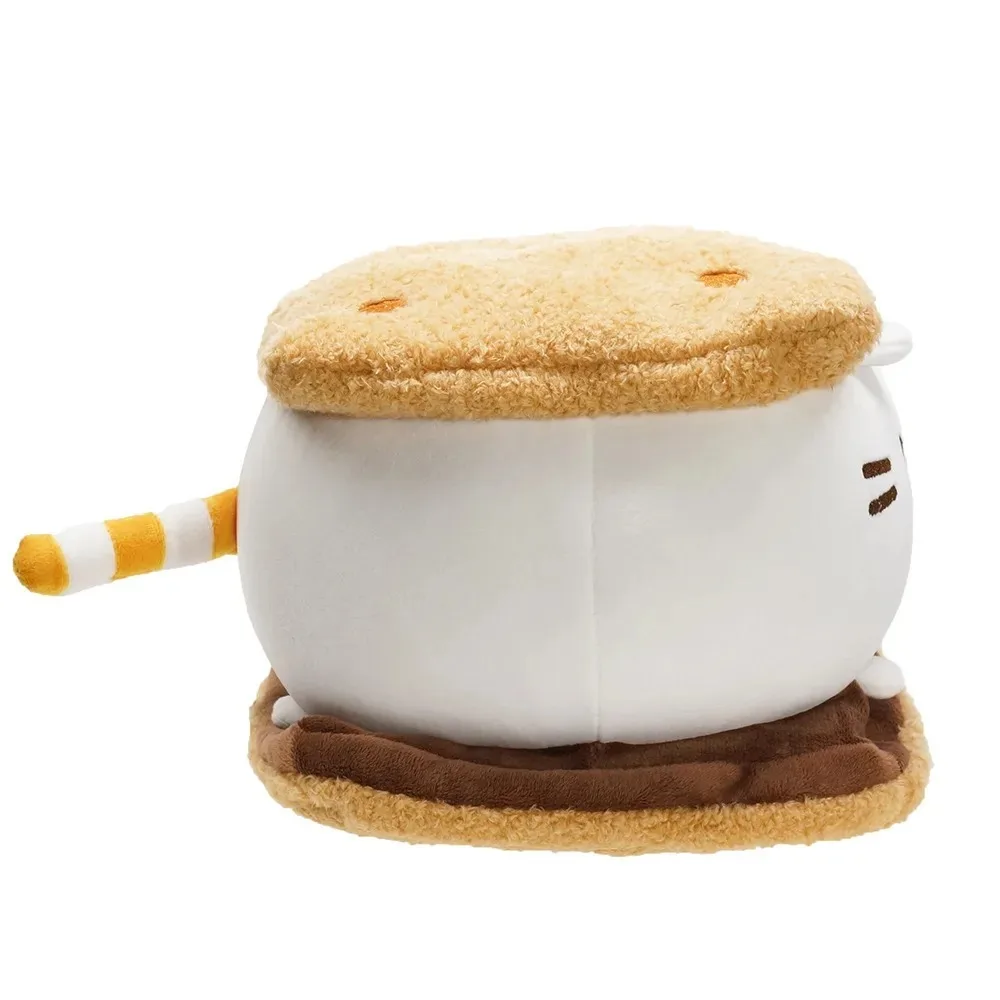 Plush Toys Kawaii Chocolate Cookie Fat Cat Plushies Soft Stuffed Animal Pillow Accompany Sleep Toy Home Decoration Toys Kids Birthday Gifts