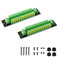 2 Units Power Distributor 10A 2 Inputs 12 Pairs Outputs for DC AC Voltage Distribution Module PCB014 1