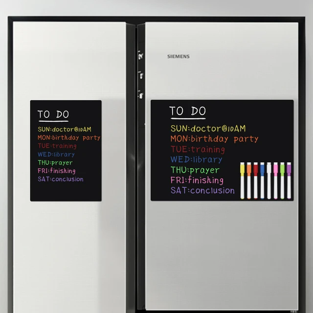 A3 Magnetic Blackboard with 8 Liquid Neon Chalk Markers Erasable