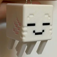 Game Ghast Cosplay Keychain Kawaii 3D Printing Keyring Key Chain Desktop Decoration Bag Accessory Ornament Prop 4