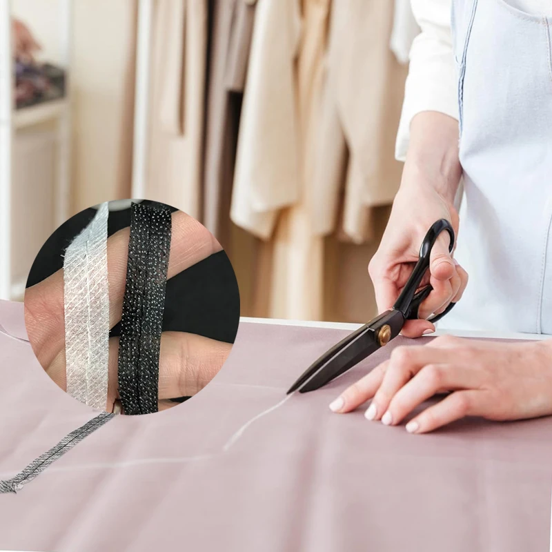 Interfacing Fabric 10Meters Single-sided Non-woven Hot Melt Glue Interlining Material DIY Handmade Craft Sewing Lining For Clothing Supplies