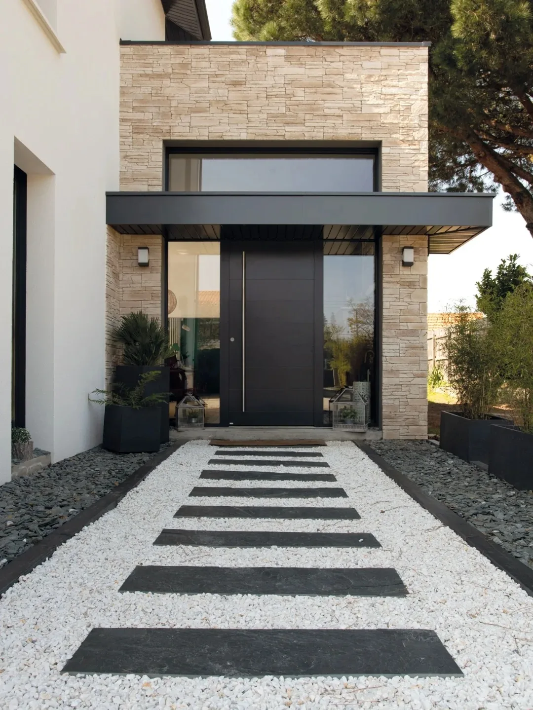 Sixinalu Modern Design Front Door Residential Custom-Made Entrance Door Thermal Break Aluminum Profile Interior House Doors