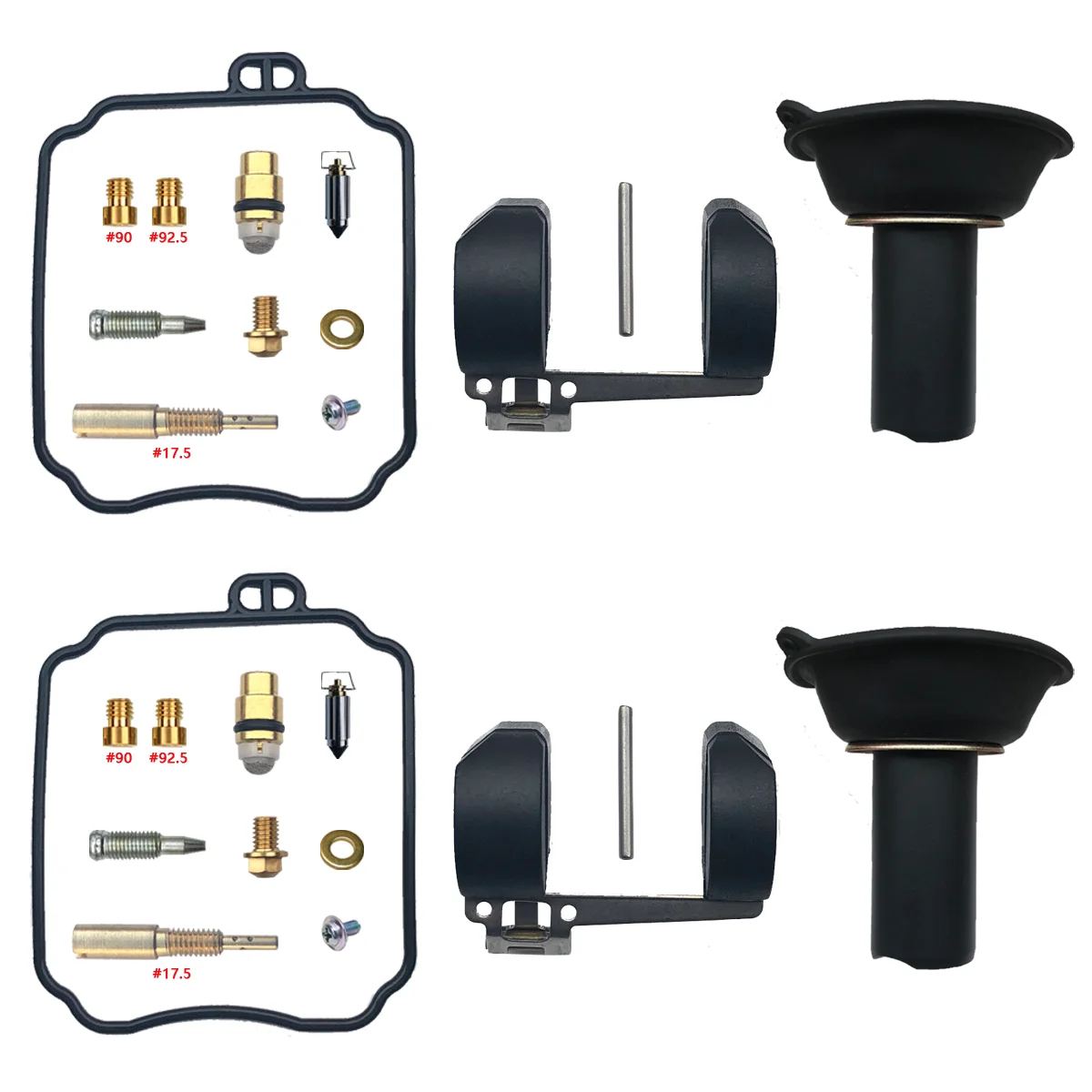 Kit Di Riparazione Carburatore Per Yamaha XV500, XV535, Virago 535 – 2 Set Di Guarnizioni E Parti Di Ricambio, Sostituzione Diretta In Metallo E Gomma