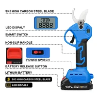 Wireless Electric Pruning Shears 2 Gears 30MM Garden Electric Scissors Pruner Rechargeable Pruning Shears Battery Power Scissors 2