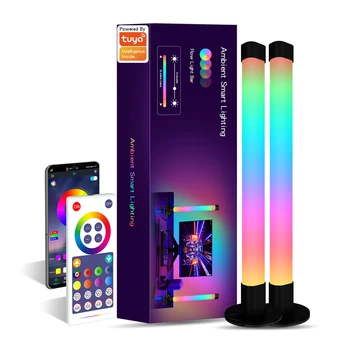스마트 LED 라이트 바 RGB 분위기 조명, Tuya 와이파이, 음악 동기화 지지대, 알렉사 구글 홈, TV 월 게임용