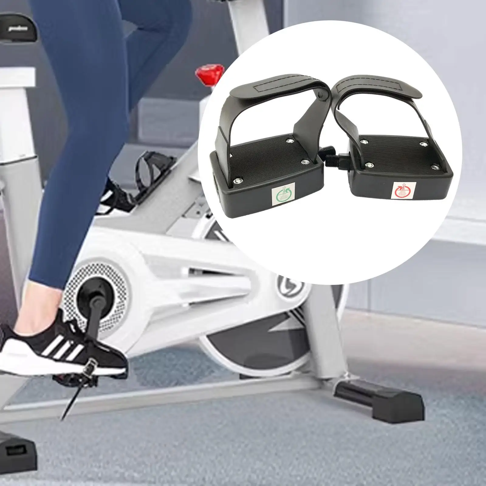 2 Paia Cinghie Per Pedali Bici - Regolabili Per Cyclette E Spinning - Foto 4