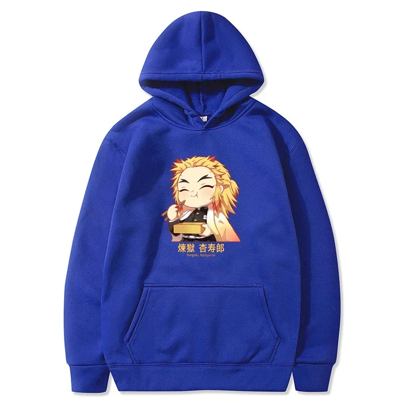 thumbnail image 1 of Sudadera con capucha de manga larga para mujer, suéter con estampado de Anime Demon Slayer, Kimetsu No Yaiba, Rengoku, Kyoujurou, Unisex, Otoño e Invierno, 1 of 3