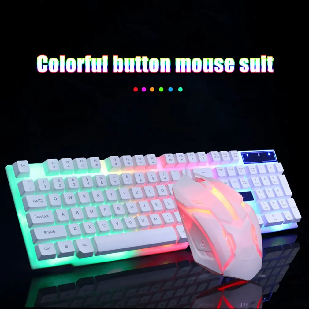 Keyboard Mouse Set Adapter for PS4 PS3 Xbox One For Xbox 360 Gaming Rainbow LED Typewriter Inspired Mechanical Keyboard 5