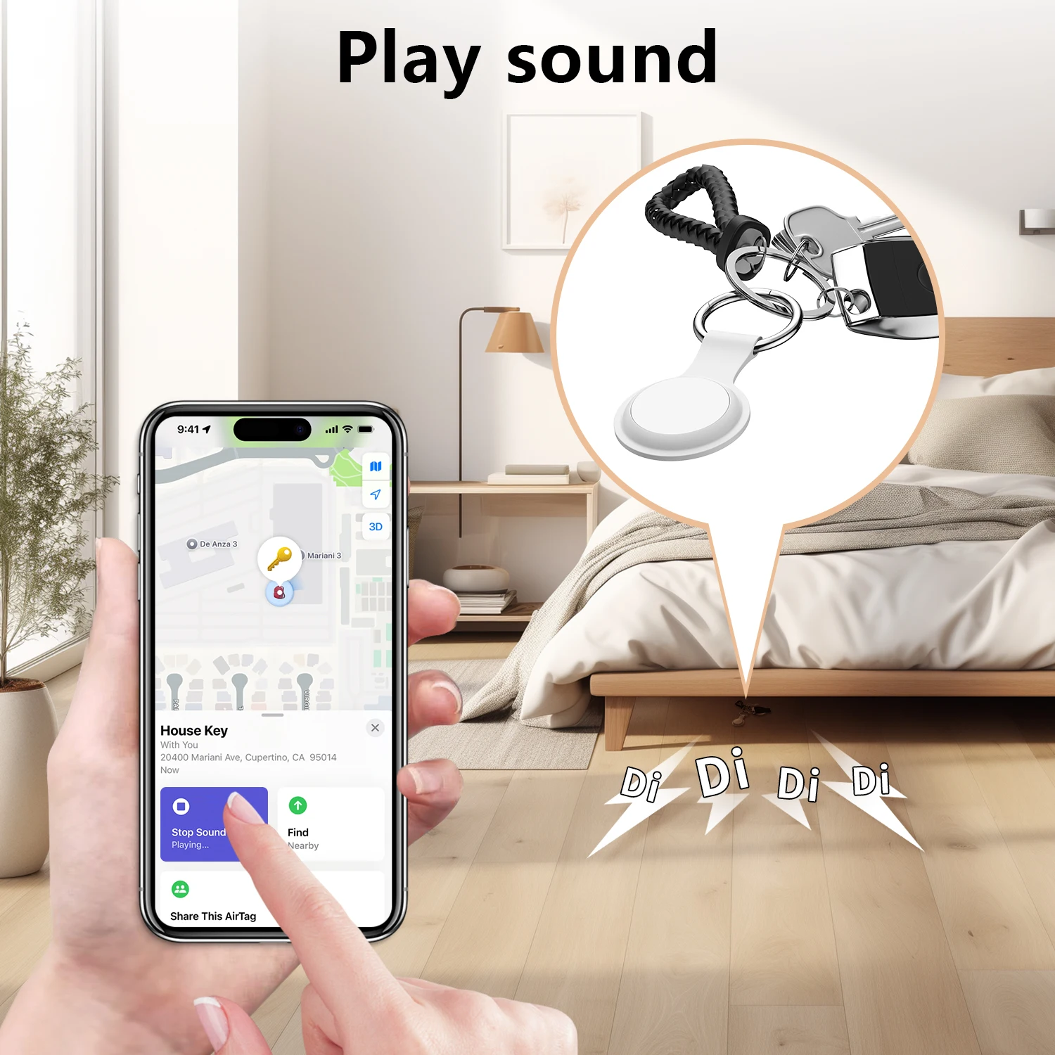 4PCS Air Smart Tag Tracker with Case Keys Luggage Pet Finder with Apple Find My Bluetooth Tracker iOS Only