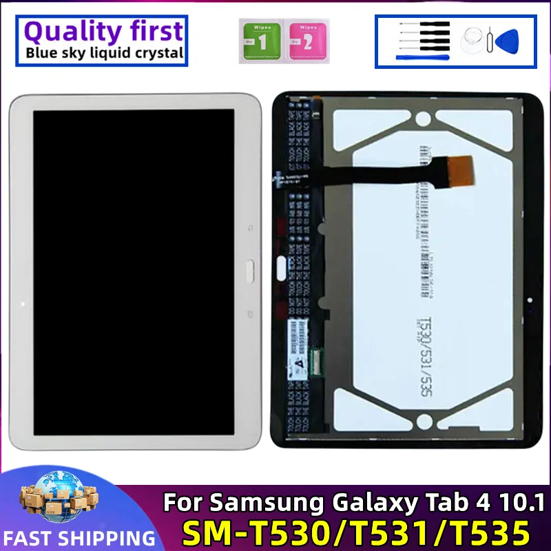 

LCD For Samsung Galaxy Tab 4 SM-T530 SM- T530 T531 T535 Original Tablet Display Touch Screen Digitizer Assembly Replacement